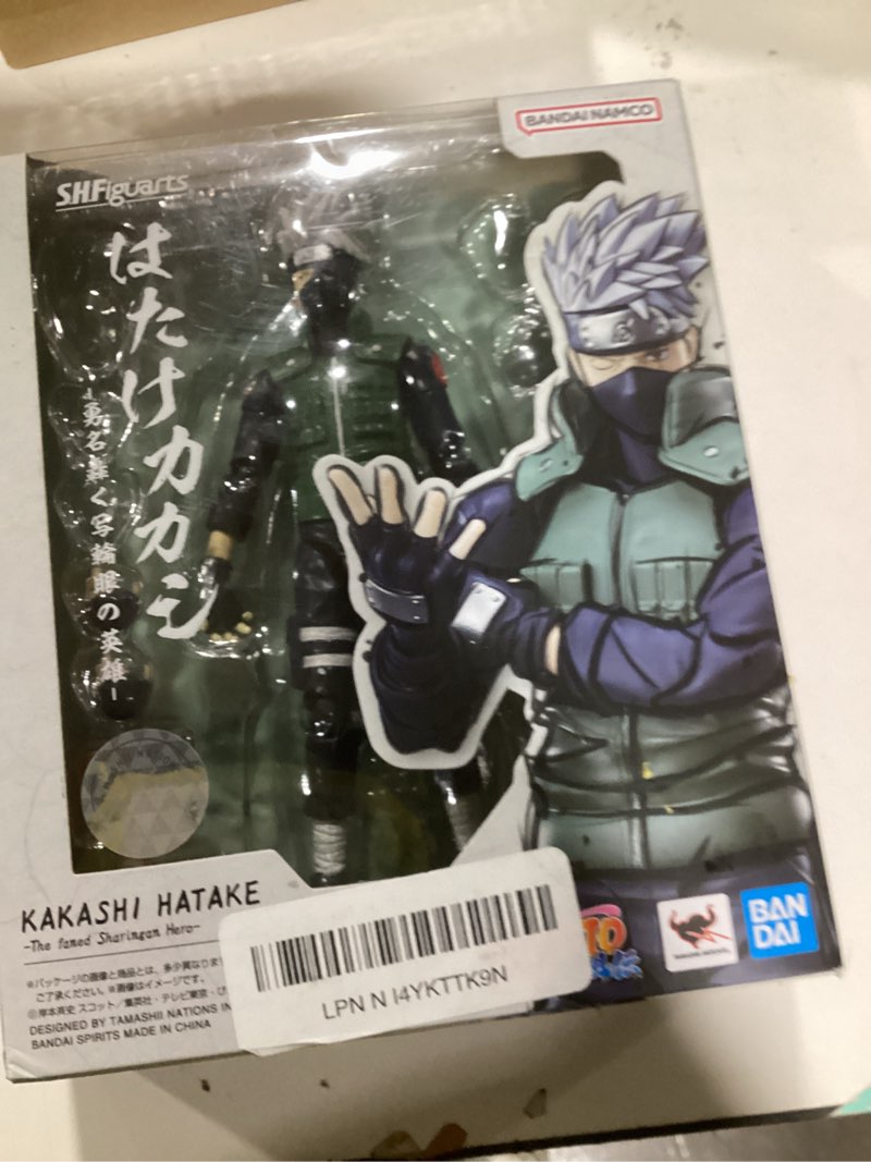 Condition photo showing New/Like New for TAMASHII NATIONS - Naruto Shippuden - Kakashi Hatake (The famed Sharingan Hero), Bandai Spirits S.H.Figuarts Action Figure Kakashi Hatake -the Famed Sharingan Hero-