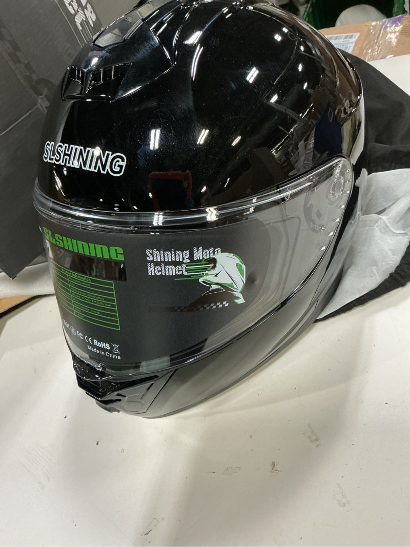 Condition photo showing Good Condition for moyaca full face motorcycle helmet - dot approved, app programmable rear display, usb charging, adul