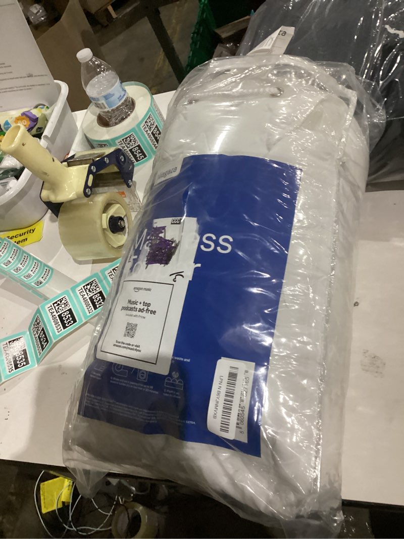 Condition photo showing New/Like New for Cloud-Like Twin Mattress Topper - 100% Cotton Top Mattress Pad for Back Pain Relief - Breathable & Naturally Cooling for Hot Sleepers, White White Twin