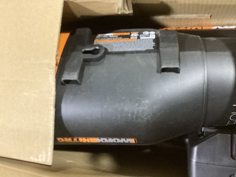Condition photo showing Good Condition for worx nitro cordless leaf blower, quiet electric blower for lawn care with 530 cfm & 180 mph, 2 × 4.0 ah batteries & charger included, wg581.1 530cfm 40v blower w/(2)4.0 ah batteries