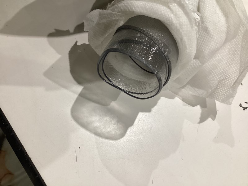 Condition photo showing Good Condition for necaux 36 inch round frosted table cover protector, 1.5mm thick upgraded version, unshrinkable waterproof scratch resistant plastic tablecloth protector circle pad for coffee table dining room table 36" x 36" frosted 1.5mm
