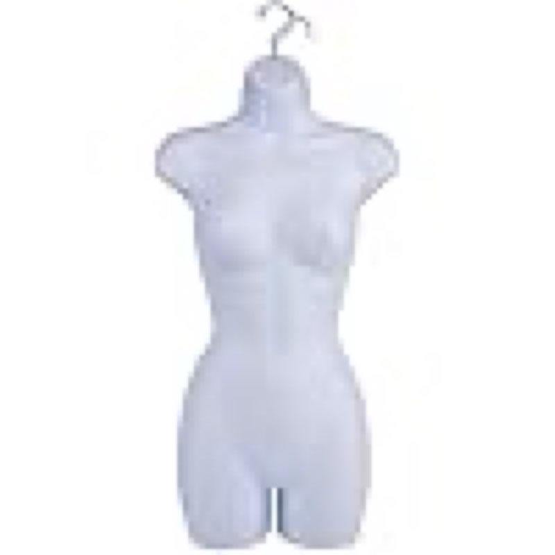 SSWBasics Female Mannequin Torso, Fits Women's Sizes 5-10, Molded, Shatterproof, White