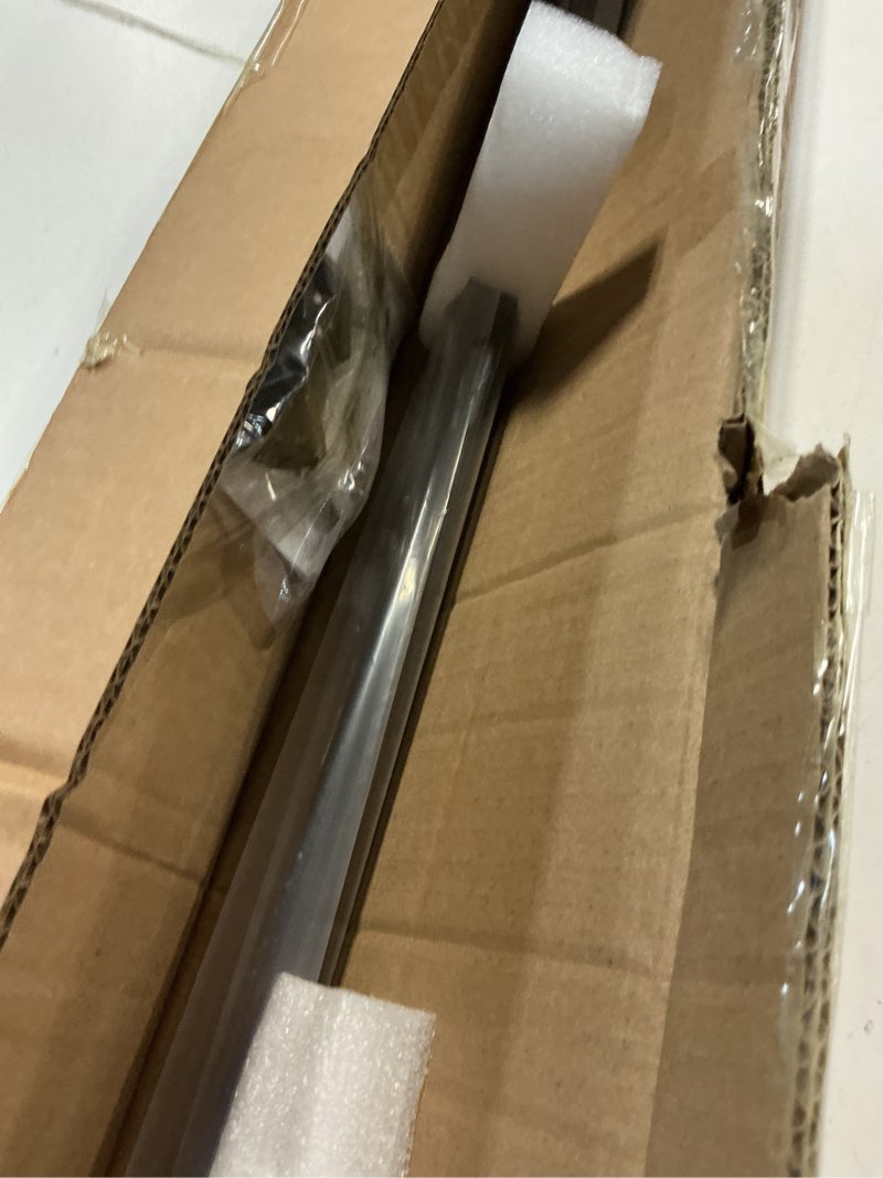 Condition photo showing Good Condition for dark bronze disc curtain rods, 48-84 inches window curtain rod,adjustable room darkening drapery rod with aluminum finials and brackets,wrap around design 48-84" dark bronze