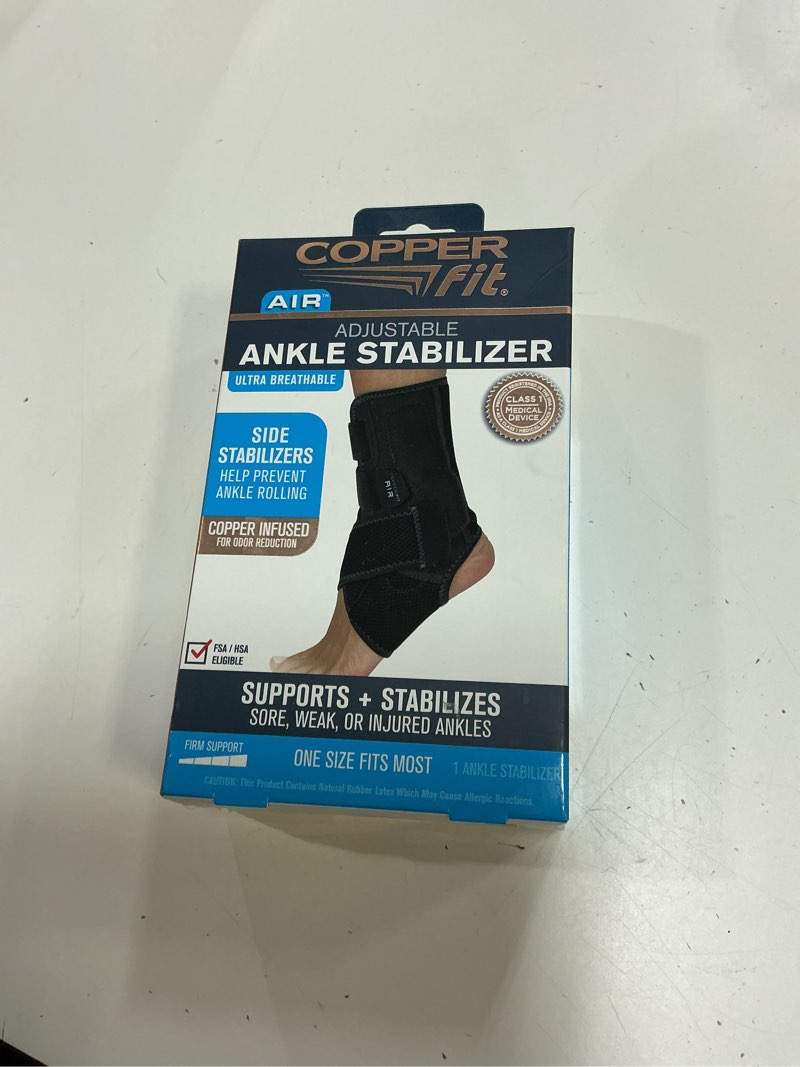 Condition photo showing Good Condition for copper fit adjustable compression ankle stabilizer for support and pain relief