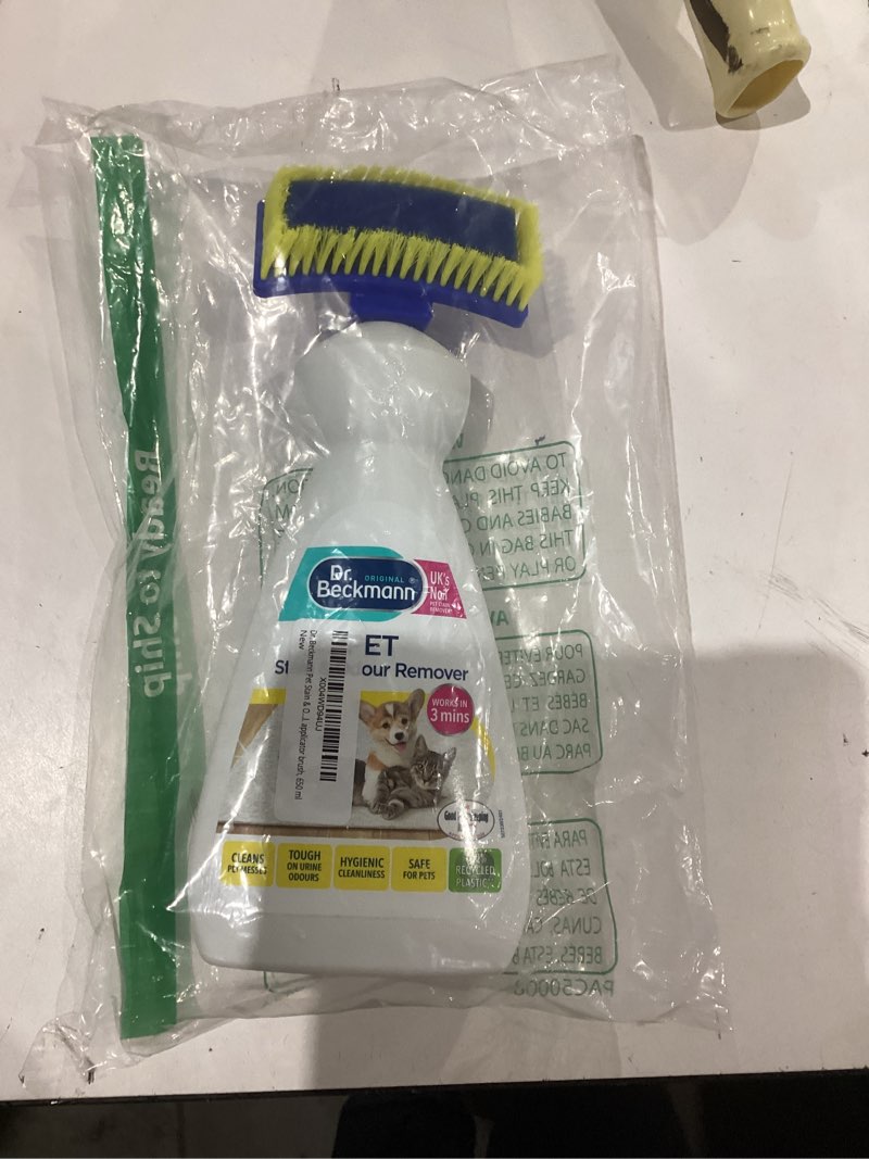 Condition photo showing As Is for Dr. Beckmann Pet Stain & Odour Remover, Eliminates stains and odours caused by pets, incl. applicator brush, 650 ml