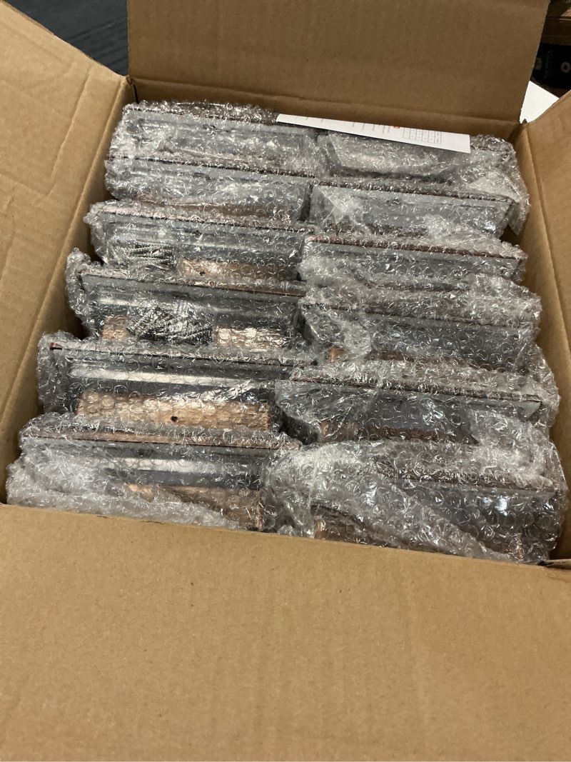 Condition photo showing New/Like New for aponuo 12 pack fence post solar lights, 2 modes(warm/cool light) outdoor waterproof 4x4 post solar lights, solar powered garden, patio, deck decor for 4x4 wood & vinyl posts, copper brushed copper 12 pack