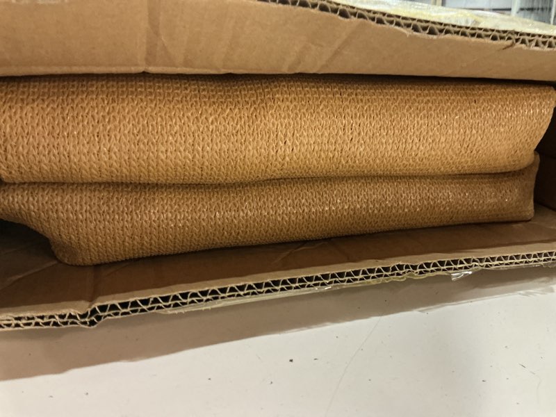 Condition photo showing Good Condition for king canopy 16-feet triangle sun shade sail, 320gsm woven fabric, sand, tss16sdn
