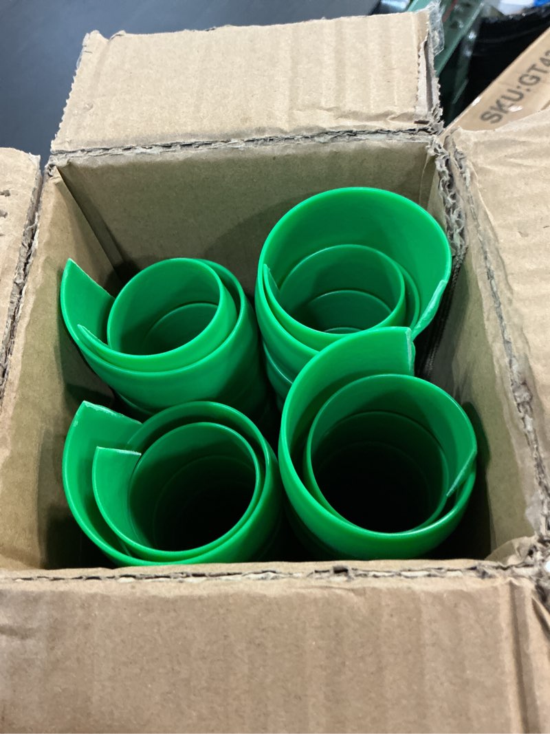 Condition photo showing Good Condition for spiral tree trunk protector, 8-pack (4×1.6” + 4×2”), 15.7” tall plastic tree guard wrap for saplings, protects bark from rabbits deer rodents, weed trimmer & lawn mower shield green-8pcs