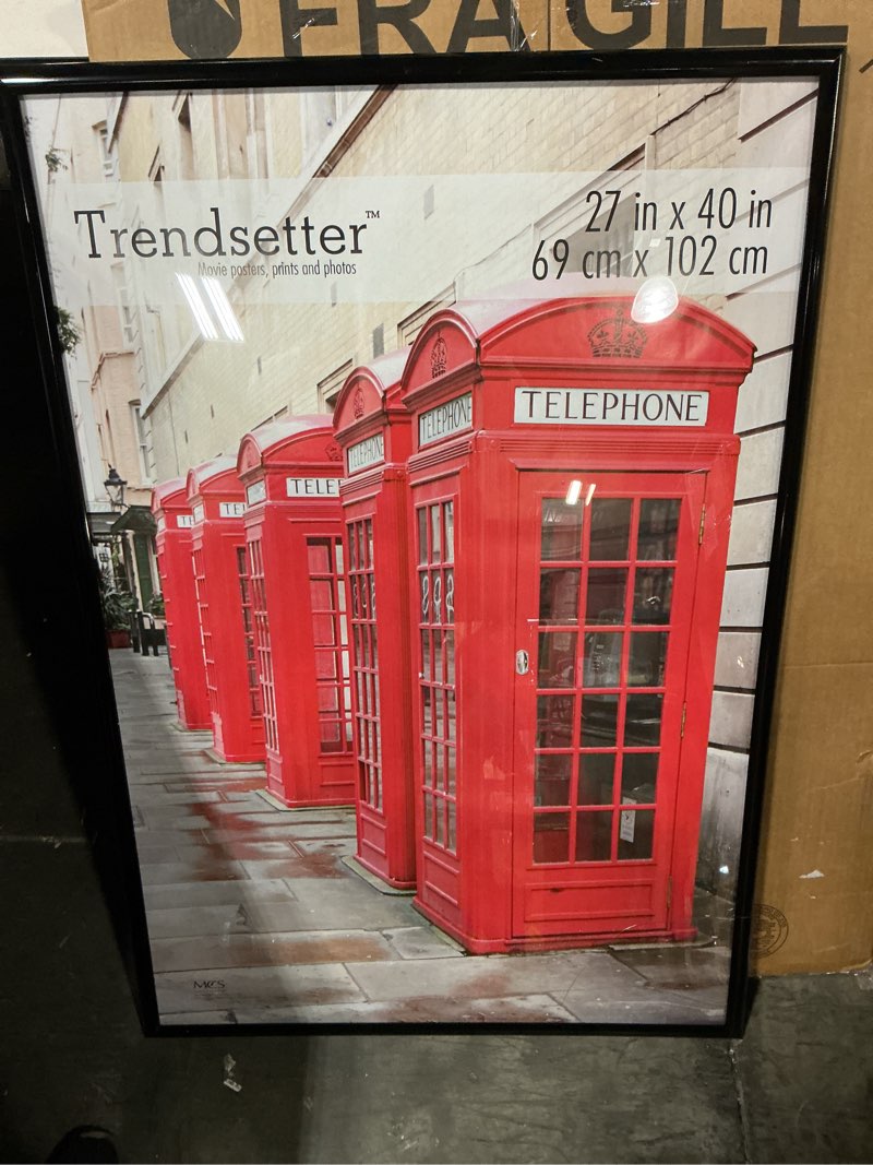 Condition photo showing Good Condition for MCS Trendsetter Movie Poster Frame 27x40 Black High-Gloss, Vertical & Horizontal Wall Hanging Large Picture Frame for Photos, Artwork & Custom Posters (1-Pack) 1-Pack 27x40