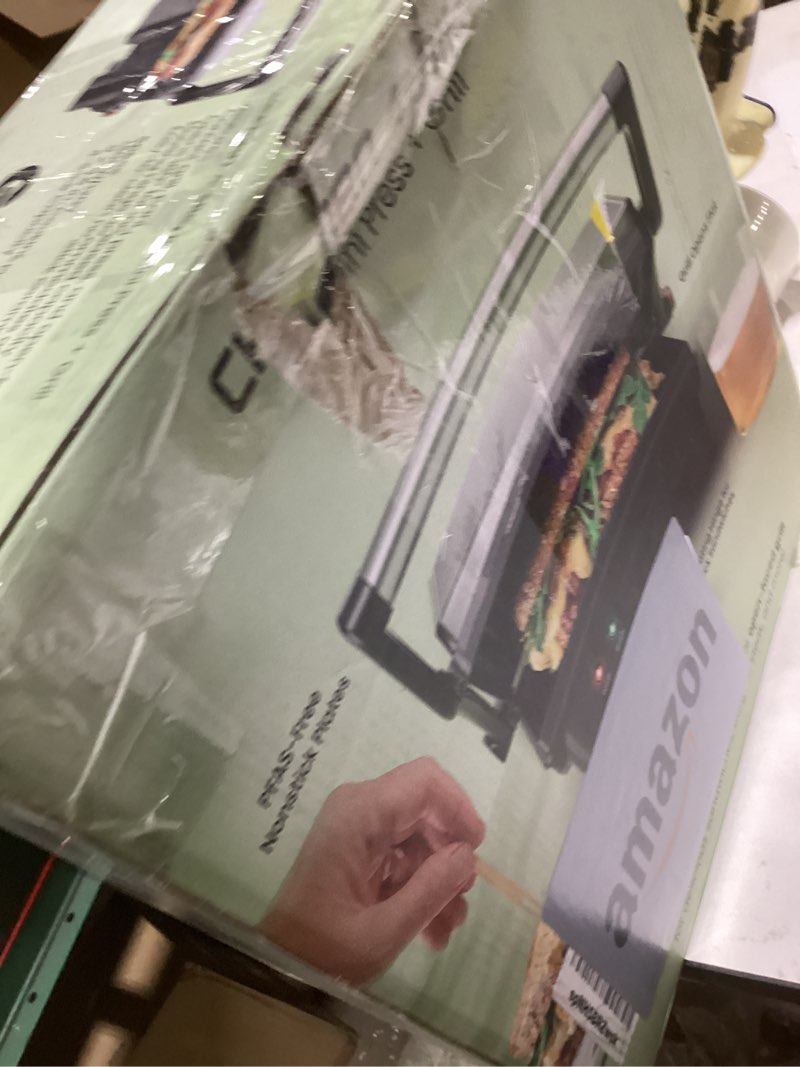 Chefman Panini Press Grill and Gourmet Sandwich Maker Non-Stick Coated Plates, Opens 180 Degrees to 