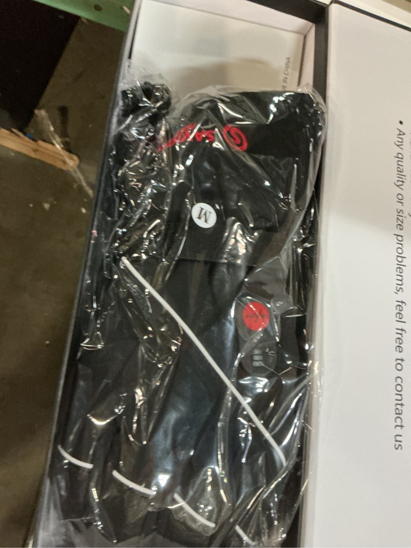 Condition photo showing New/Like New for SAVIOR HEAT Heated Gloves for Men Women, Rechargeable Electric Heated Leather Skiing and Snowboarding Gloves Black Medium