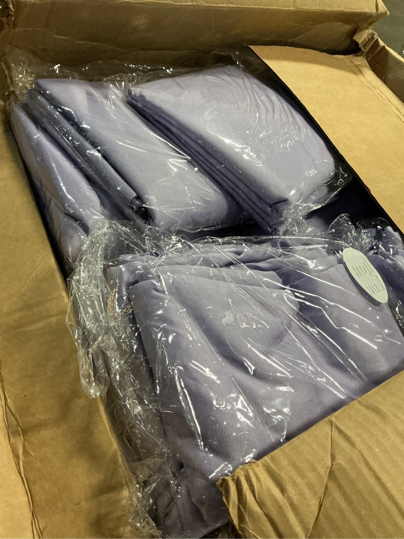 Condition photo showing Good Condition for 12 pack lavender round tablecloth 120 inch circle polyester table cloth, washable fabric stain and wrinkle resistant round table clothes for wedding parties banquet reception dining lavender 12pack 120inch round