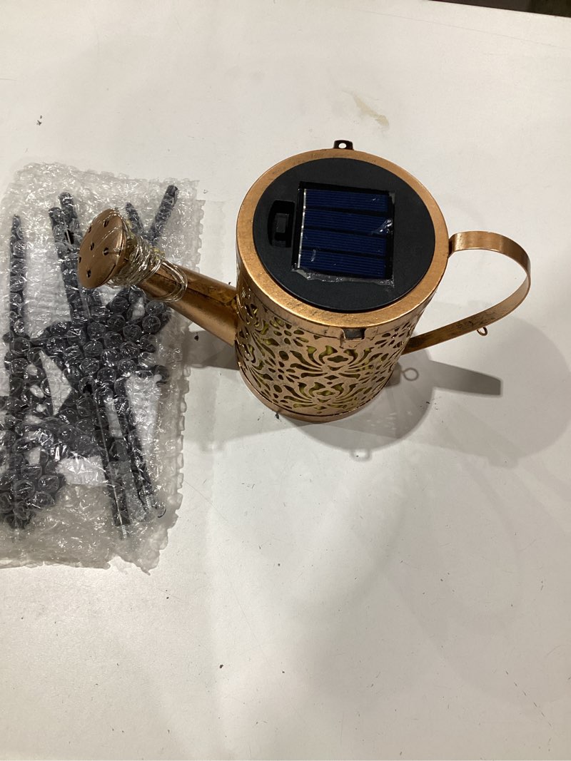Condition photo showing Good Condition for solar lights outdoor decorative, metal solar watering can lights waterproof, small hanging gardening decor for yard outside patio lawn, mother’s day gifts, birthday gifts for mom grandma(colorful)