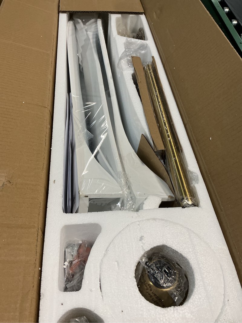 Condition photo showing New/Like New for haipeel 60" wood ceiling fan no light, 60 inch ceiling fans without lights with remote control, indoor outdoor ceiling fan no light for bedroom porch modern propeller 3 blade etl dc motor, white gold white gold 60 inch