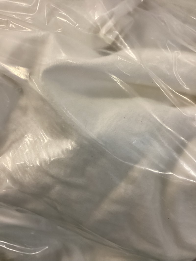 Condition photo showing As Is for luxe goose down comforter, king/cal king, white