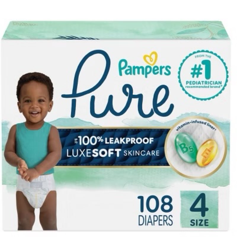 Pampers Pure (size 4 ) 108 diapers 