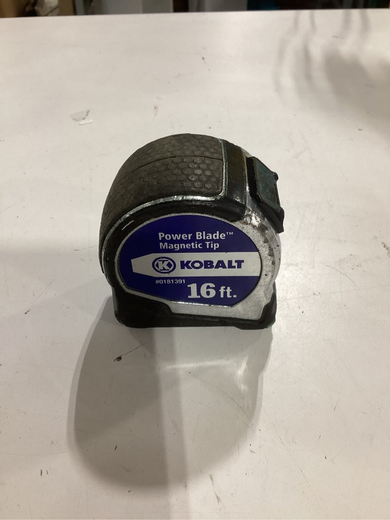 Condition photo showing As Is for kobalt chrome 16-ft tape measure