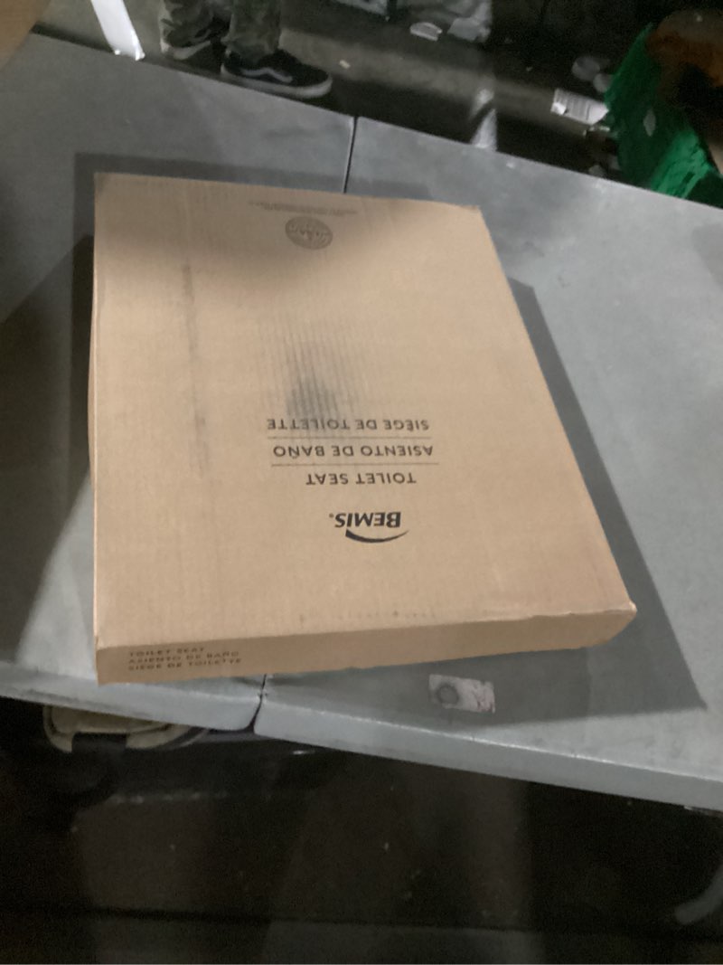 Condition photo showing New/Like New for Bemis Ashland Modern Wood Toilet Seat with Decorative Edge, Slow Close, Secure Hinges, Made in USA, Round, Biscuit Round Biscuit