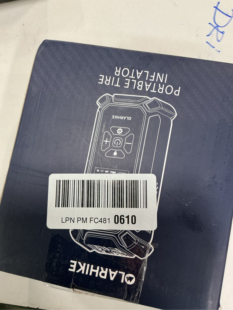 Condition photo showing New/Like New for OlarHike Cordless Tire Inflator Portable Air Compressor, 150PSI Dual Power - 6000mAh & 12V DC, Air Pump for Car Tires, Motorcycle, Bicycle, Electric Pump with LED Light & Digital Pressure Gauge 1-gray 6000mah with Cable (Car&SUV&Light Pickup)