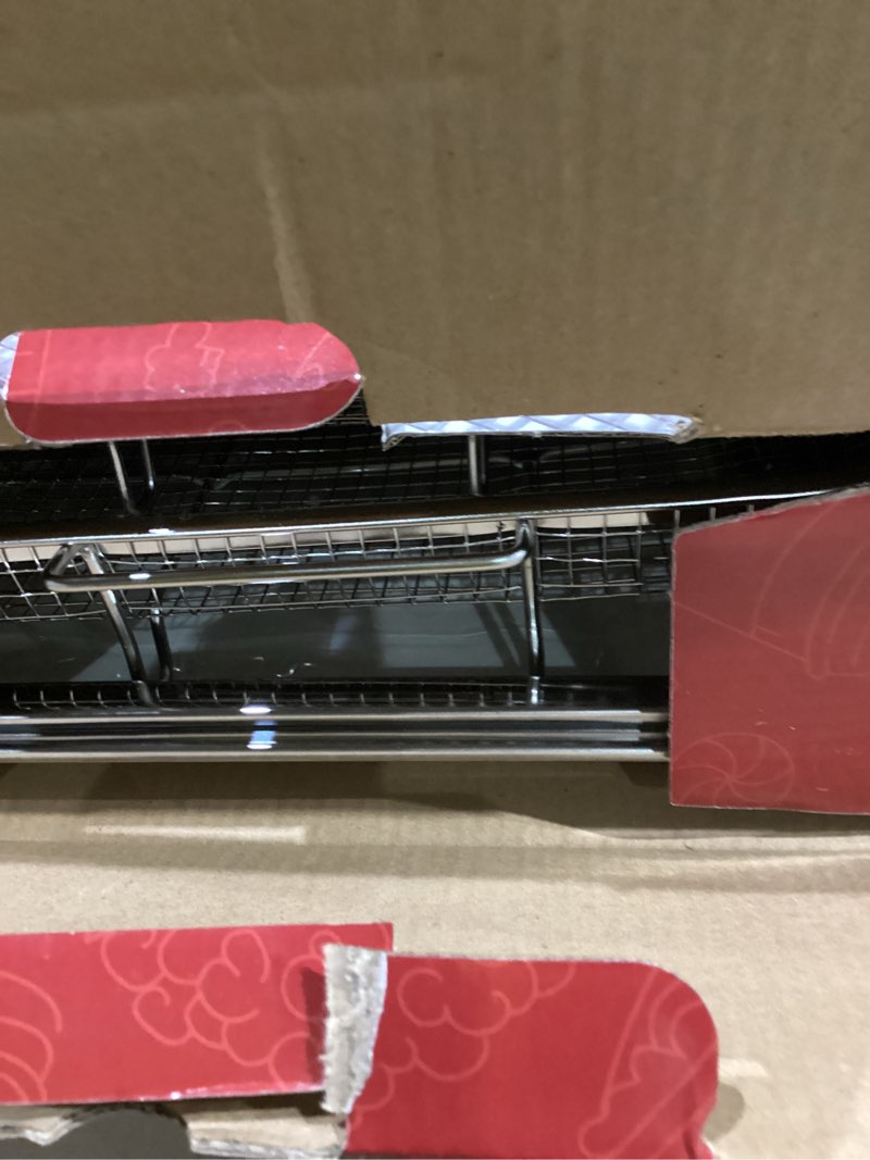 Condition photo showing New/Like New for Air Fryer Basket for Oven, 2 Set Oven Air Fryer Basket and Tray with 60 PCS Parchment Papers, DEGOVIN Crisper Tray Non-stick Stainless Steel Air Fry Pans for Convection Oven(15.8" × 11" & 13" × 9.7") SILVER- L+M