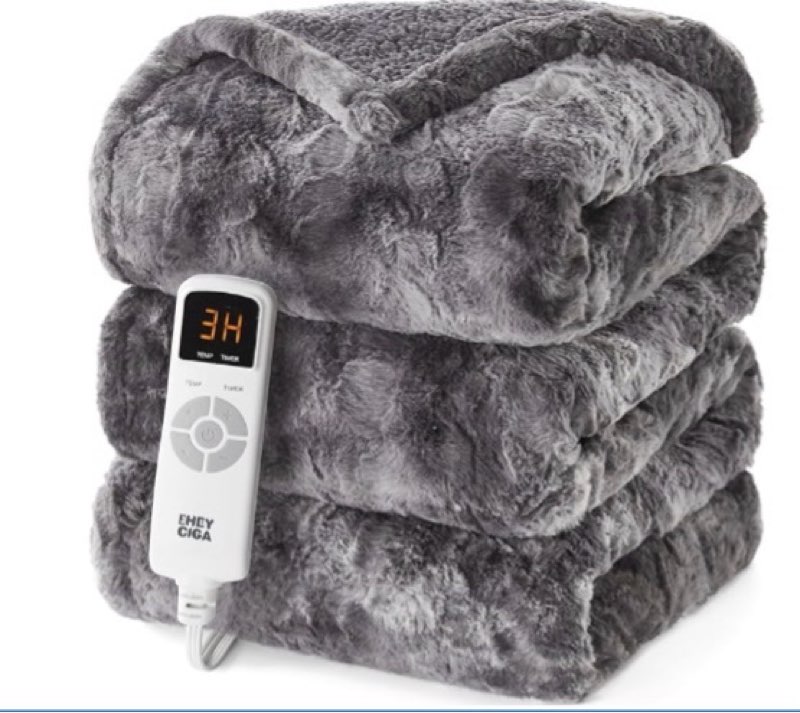 Eheyciga grey electric blanket (unknown size)