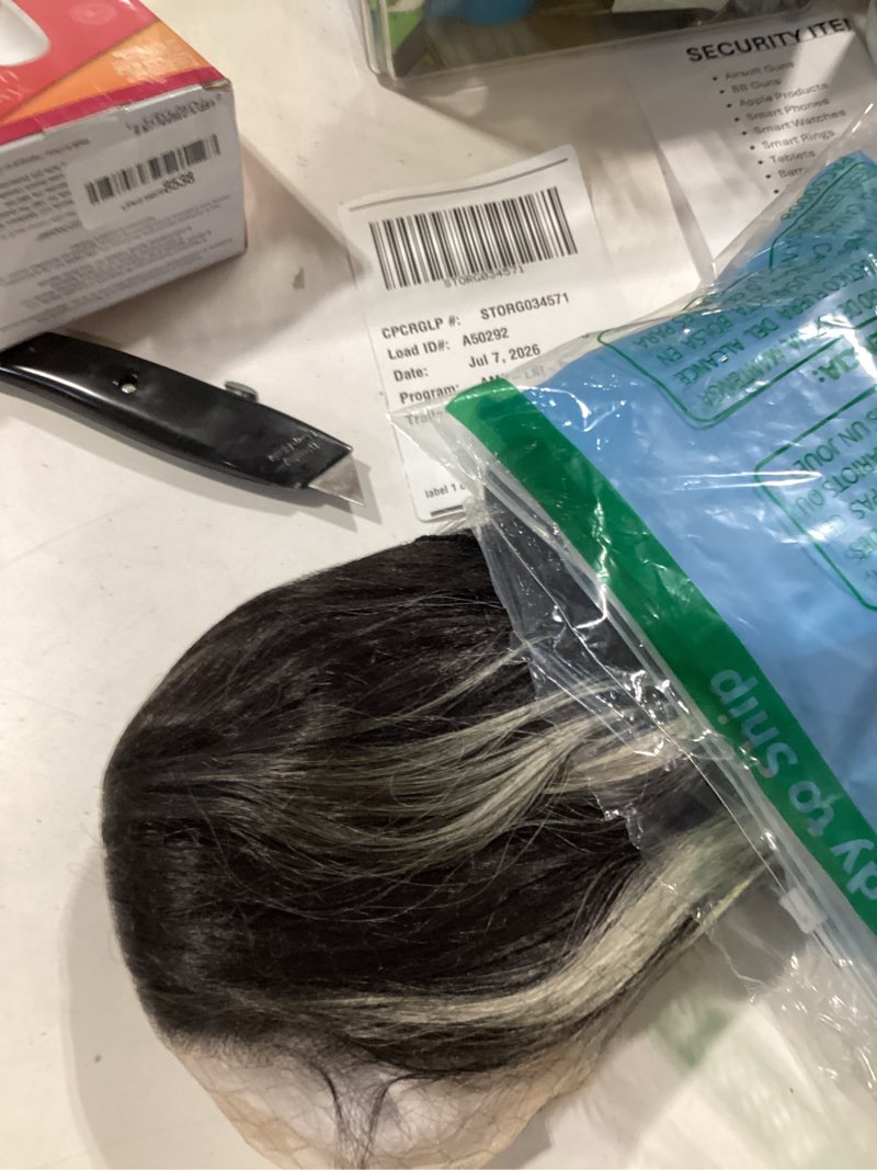 Condition photo showing Good Condition for 26 inch highlight platinum blonde body wave lace front wigs for women 13*4 inch heat resistant fiber loose curly wavy lace wig with baby hair synthetic glueless lace wig for daily party use f2/tpbb