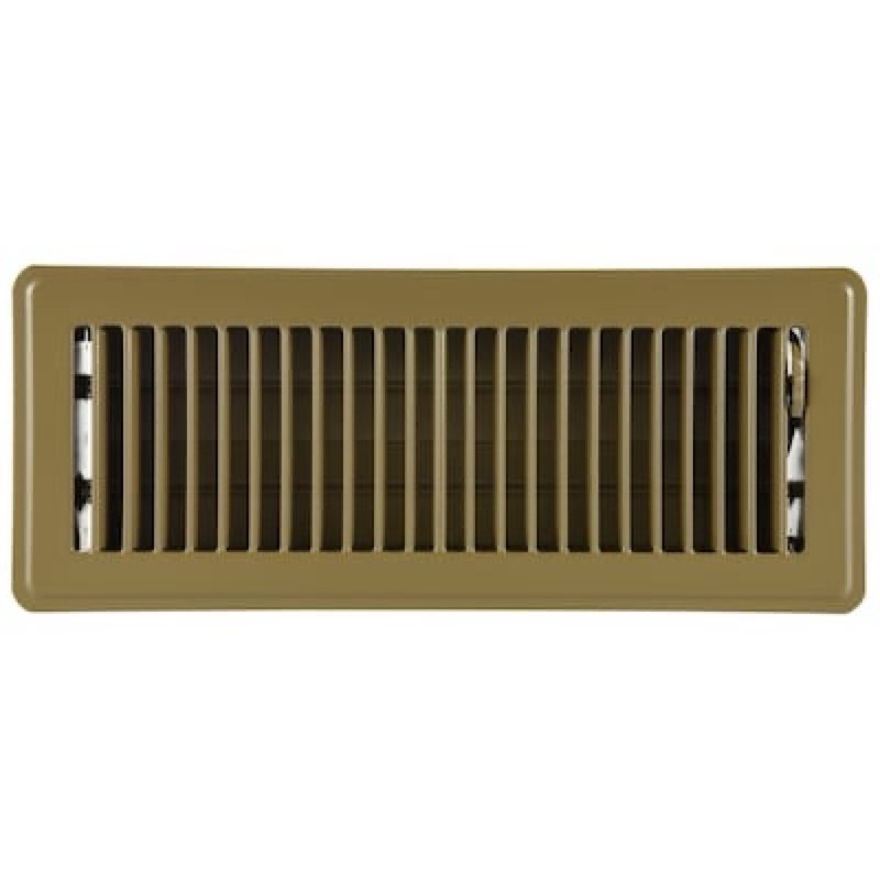 RELIABILT 4-in x 12-in Steel Brown Floor Register
