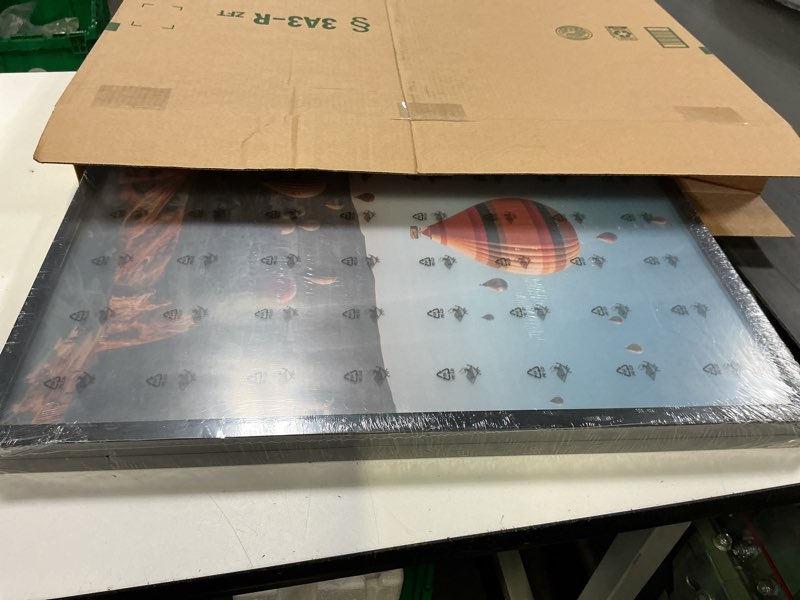Condition photo showing Good Condition for 18x24 picture frame set of 2, 18 x 24 black picture frame with hd plexiglas, 18 by 24 poster frame, display frame for vertical or horizontal, presenting spatial aesthetics-form & light series 18x24 black