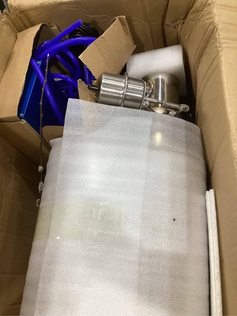 Condition photo showing As Is for 2.5 inch valved muffler exhaust cutout with muffler cat back exhaust system kit (2pcs) 2.5" (2pcs)
