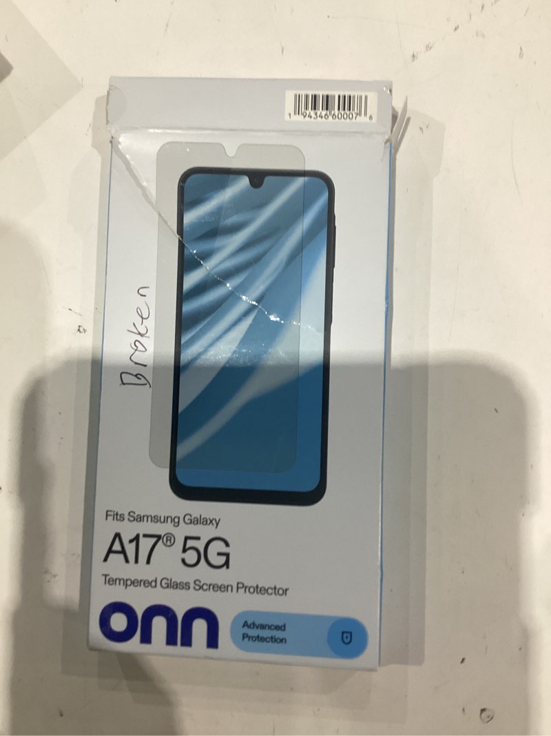 Condition photo showing As Is for bigface galaxy a17 tempered glass screen protector + camera lens protector [2 + 2 pack][case friendly][anti-scratch][ultrasonic fingerprint unlock] hd protective film for samsung galaxy a17 transparent galaxy a17(6.7")