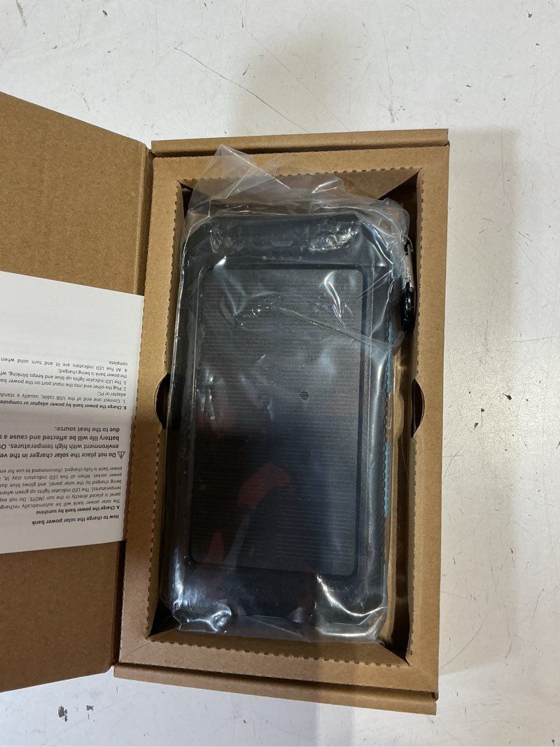 Condition photo showing Good Condition for solar charger, 38800mah solar power bank, waterproof external backup battery power pack with usb c input/output/led flashlights compatible with iphone, samsung, ipad, suitable for outdoor, camping turquoise 38800mah