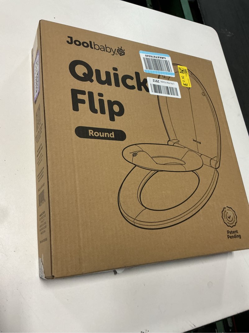 Condition photo showing New/Like New for Quick Flip Toilet Seat with Built-in Potty & Splash Guard for Toddler Training, Slow Close - Jool Baby (Round)