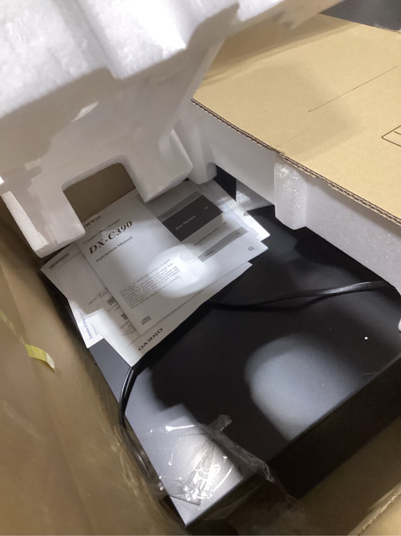 Condition photo showing As Is for onkyo dxc390 6 disc cd changer,black dx-c390