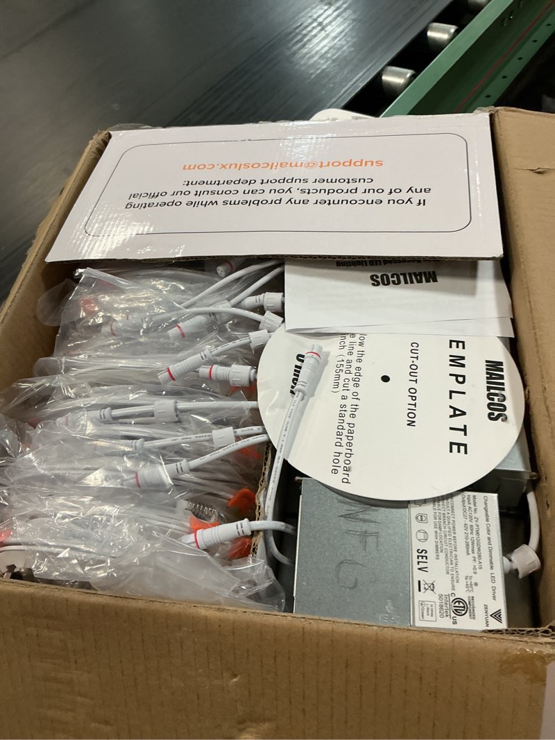 Condition photo showing Good Condition for charkee 24 pack 6 inch 5cct ultra-thin led recessed ceiling light with junction box, 2700k-5000k, 1050lm high brightness, dimmable canless wafer downlight,12w eqv 110w, etl & energy star & fcc 6 inch 24 pack