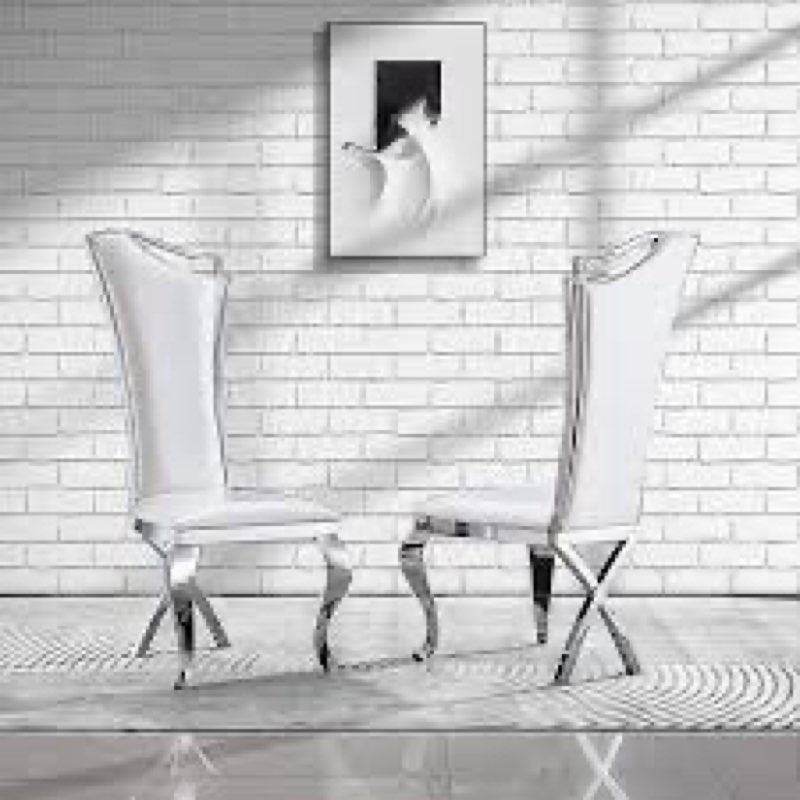 Jaylynn Metal Parsons Chair in White