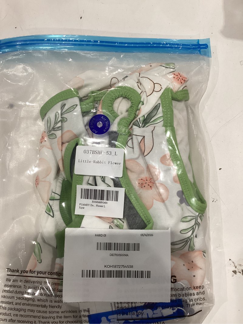 Condition photo showing Good Condition for fuamey dog recovery suit male,dogs surgery neuter suits puppy spay shirts for female protect dog's skin anti licking abdominal wounds doggie onesie pet bodysuit alternative to cone rabbit flower l l(back:16.1-20.1in,wt:23-48lbs) rabbit flower