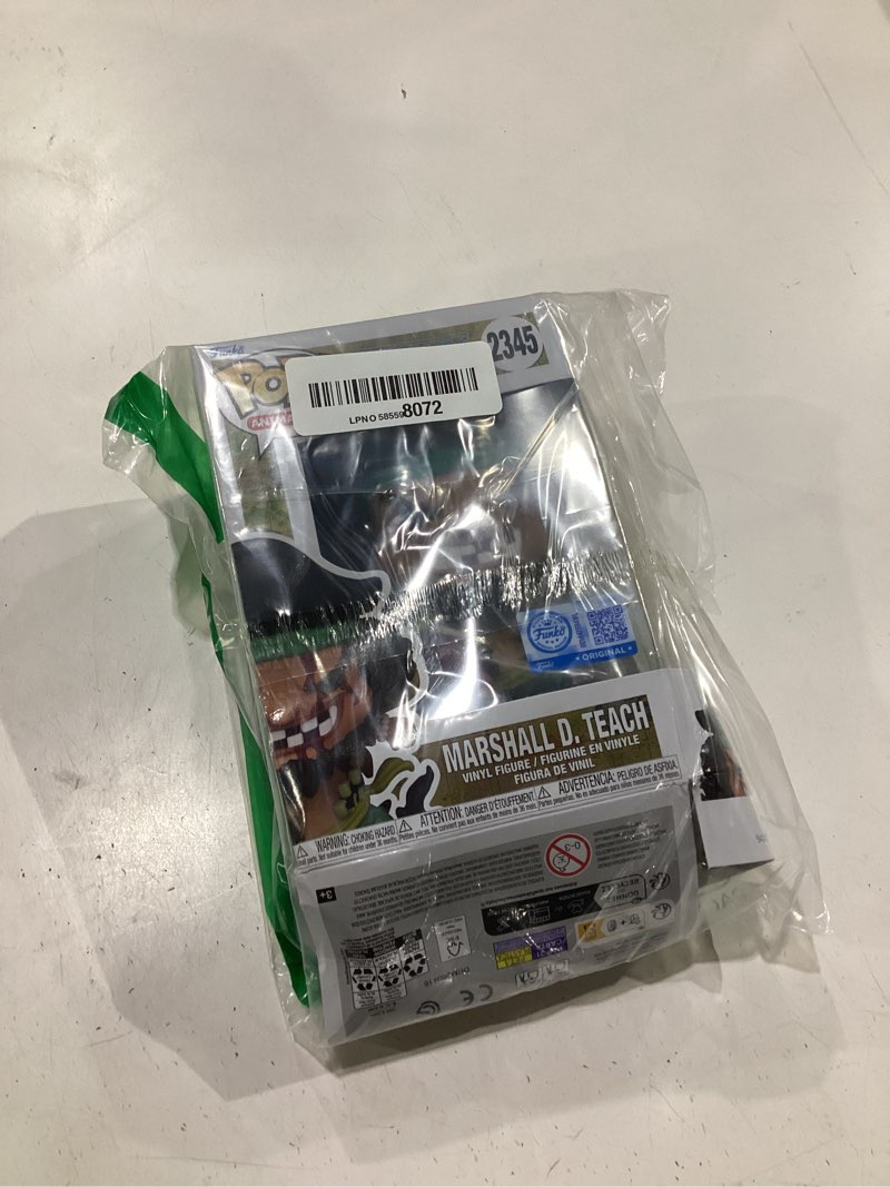 Condition photo showing As Is for funko pop! animation: one piece - blackbeard - amazon exclusive | official merch - collectable vinyl figurine for shelf display - birthday gift idea for fans and collectors