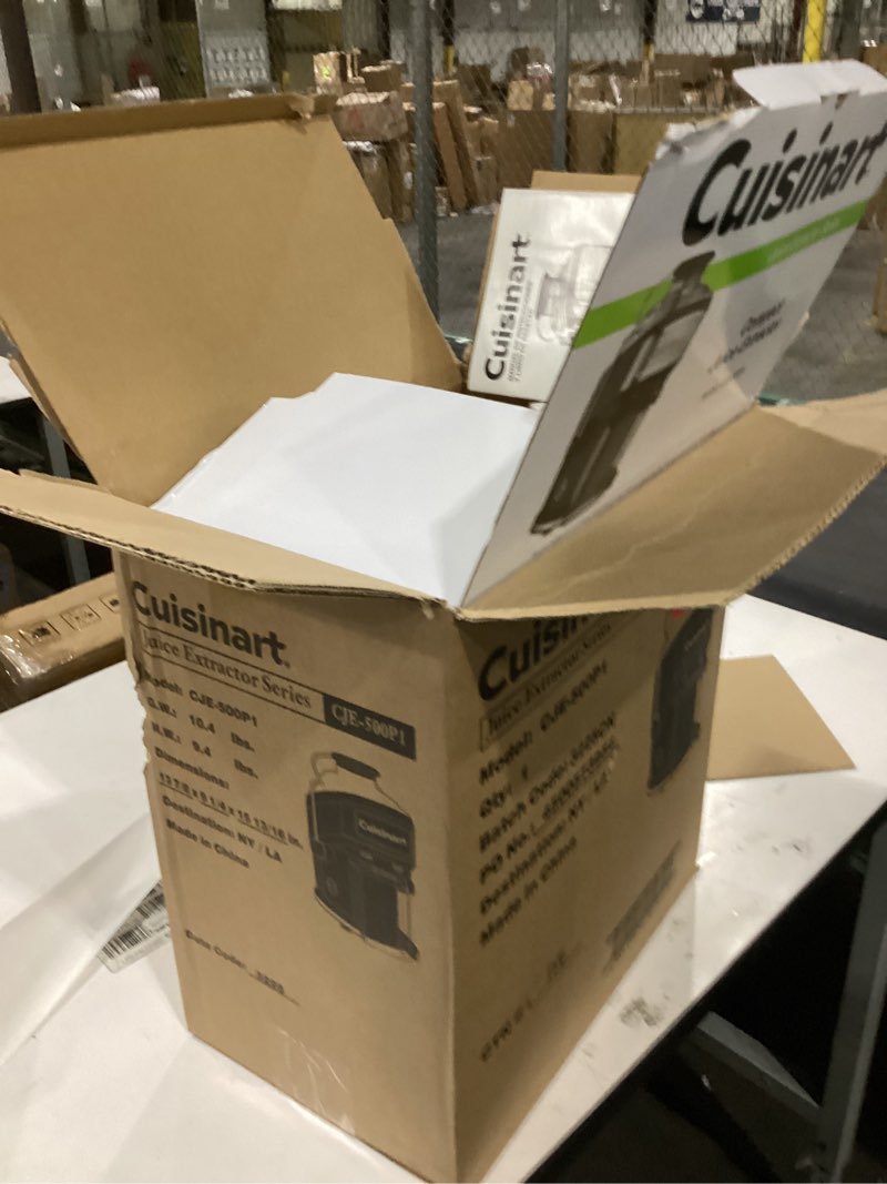 Condition photo showing New/Like New for Cuisinart CJE-500 Compact Juice Extractor Black, 11.5 x 11.8 x 14.2 Inch