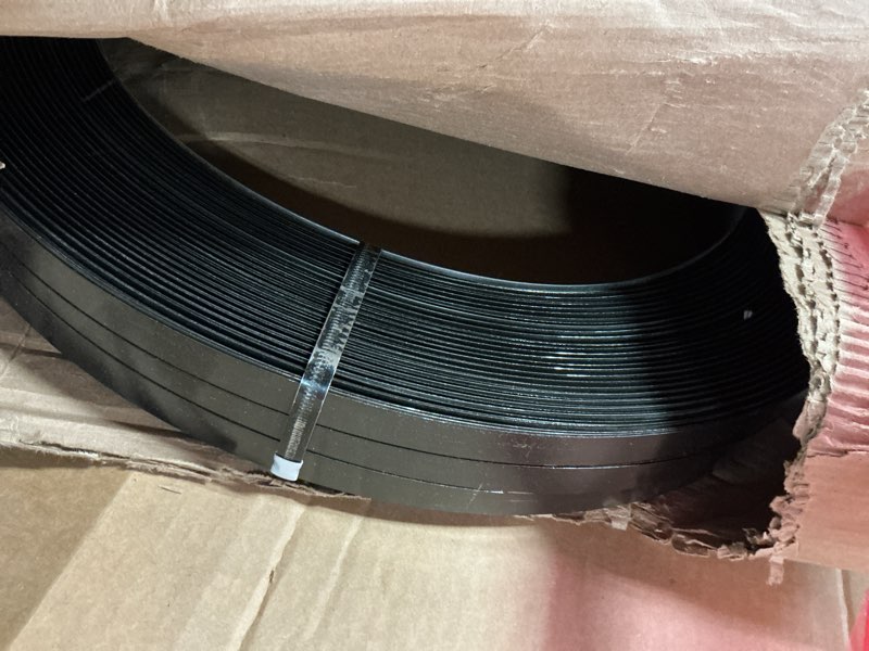 Condition photo showing New/Like New for IDL Packaging 3/4" x .020" x 1860' Regular-Duty Steel Strapping Coil (1770 lbs Break Strength) - Painted and Waxed - Superior Cut-Resistance - Metal Straps for Pallet Banding, Extra-Heavyweight Loads 3/4W" x 1860L' 1 Coil