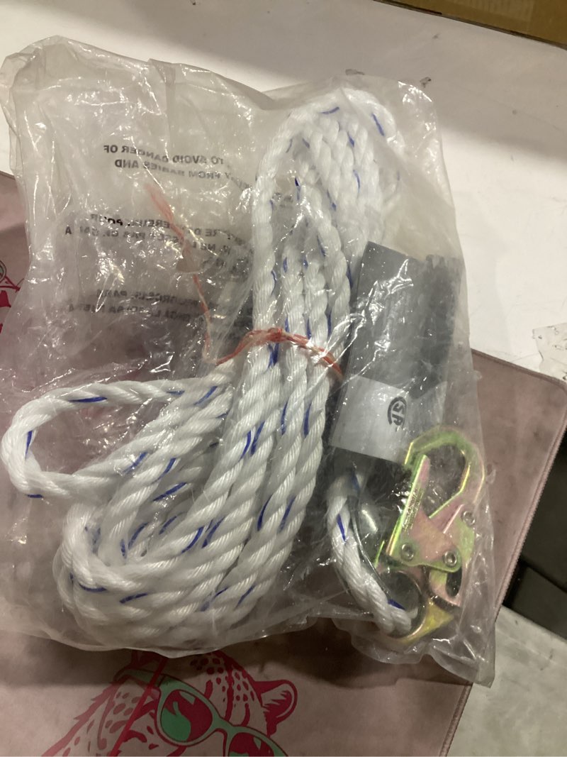 Condition photo showing Good Condition for peakworks standard vertical lifeline - polysteel 5/8" rope with snap hook - industrial, construction, roofing, recreational fall protection - ansi & osha compliant (available in multiple lengths) 25 ft