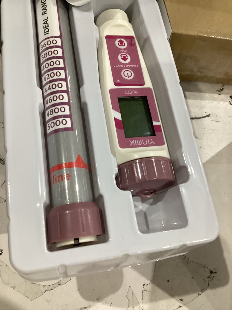 Condition photo showing As Is for Truncheon Salt Meter Digital Salinity Tester for Saltwater Pool & Spa, Pool Tester Digital, Accurate Salt Testing Kit for Sodium Chloride Content 0-5100 ppm, Swimming Pool, Spa, Hot Tub YK-E02A