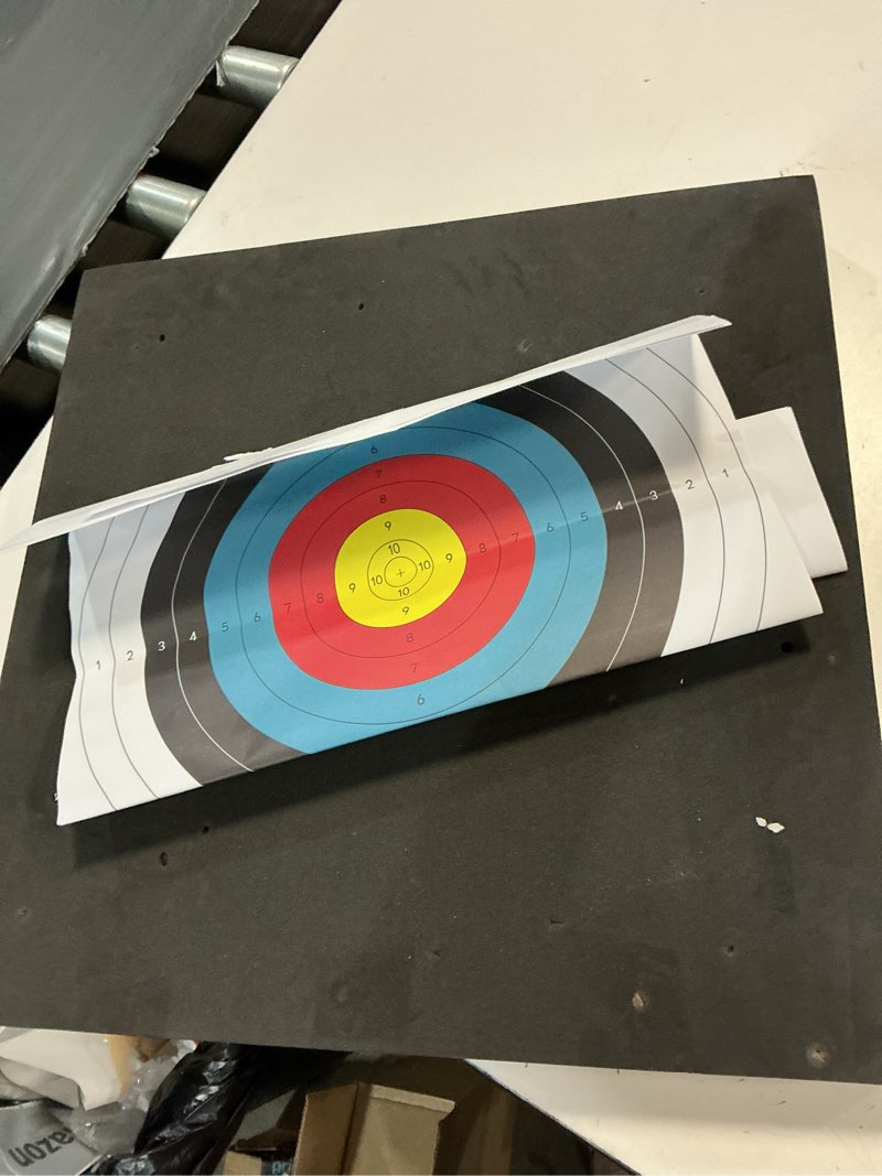 Condition photo showing As Is for archery 20'' foam target, lightweight high-density eva bow & arrow target with rope, for recurve bow longbow or compound bow for backyard outdoor shooting practice