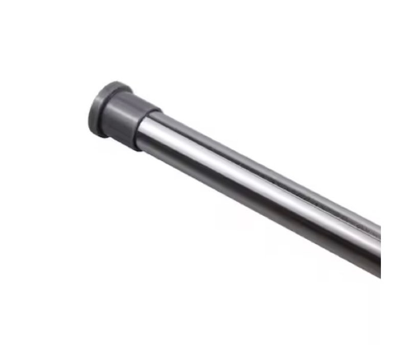 style selections 51-in to 86-in brushed nickel tension single straight adjustable shower curtain rod