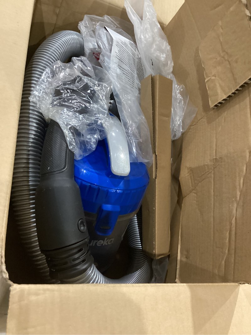 Condition photo showing As Is for eureka whirlwind bagless canister 2.5l vacuum cleaner, lightweight vac for carpets and hard floors, nen110a, blue