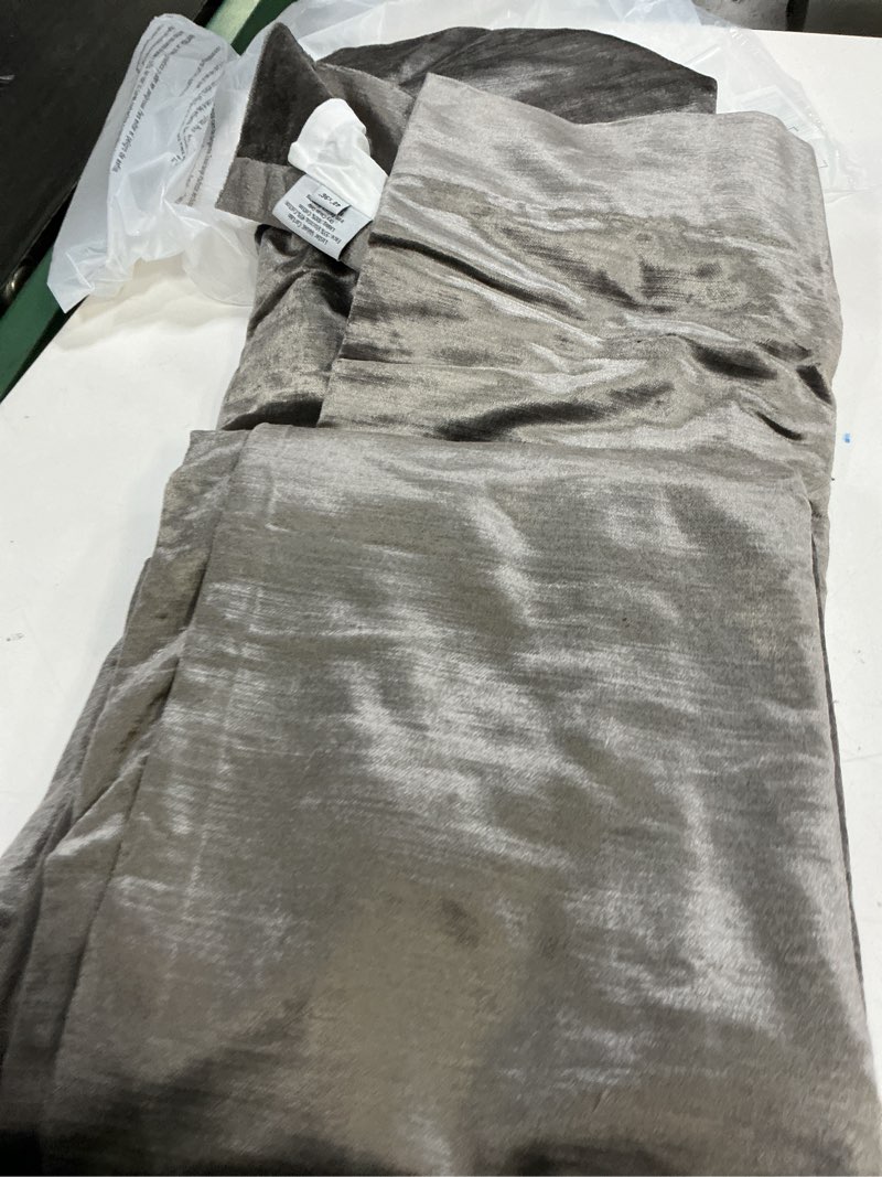 Condition photo showing Good Condition for quince luster velvet blackout curtain panel slate grey 48” x 96” one panel