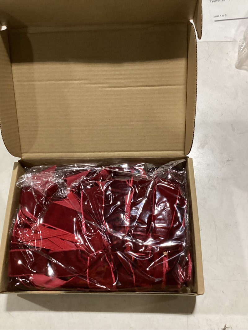 Condition photo showing New/Like New for Riceshoot 24 Pcs Velvet Elastic Bows for Gift Wrapping, 5x7 Inch Pre Tied Stretch Bows for Christmas Gifts, Xmas Tree, Birthday & Wedding Decorations(Brown,3 Inches Stretch Loops) Brown 3 Inch Stretch Loops