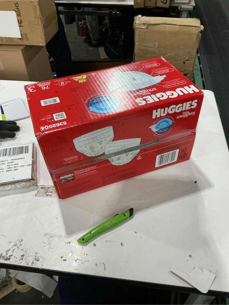 Condition photo showing New/Like New for Huggies Little Snugglers Diapers - Size 3 - 76ct