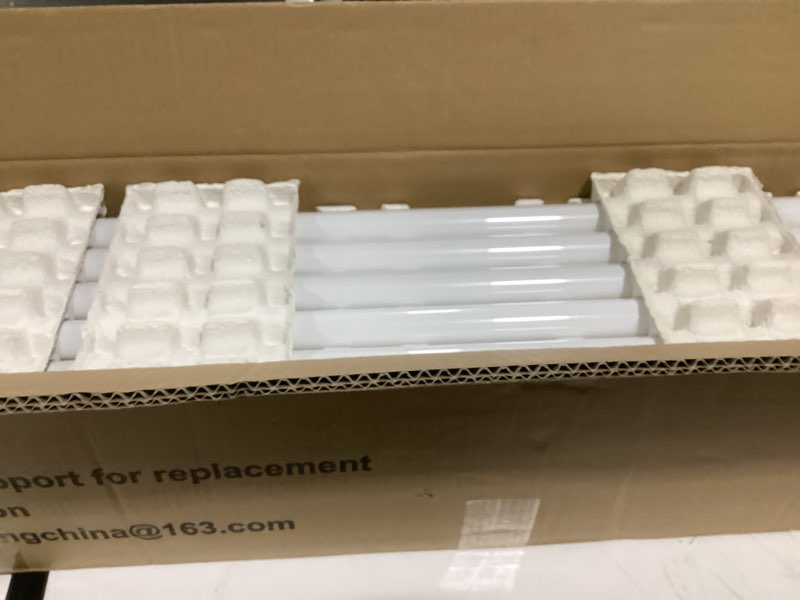 Condition photo showing New/Like New for 25 pack f32t8/841 fluorescent tube 48 inch, t8 fluorescent light bulb 4 foot 32 watt 4100k cool white 2600 lumens g13 base 25pcs t8-32w 41000k