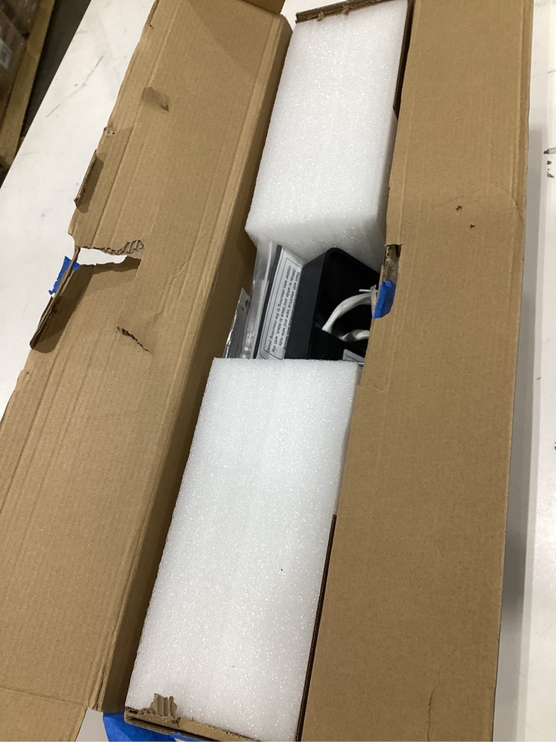 Condition photo showing As Is for Sailstar Upgraded Bathroom Light Fixtures 23 inch Rotatable, Dimmable 15W 5CCT 1500LM IP44 Modern Bathroom Vanity Light Over Mirror, Built-in Dimmer, Black Vanity Lights for Cabinets Mirror Upgraded Matte Black