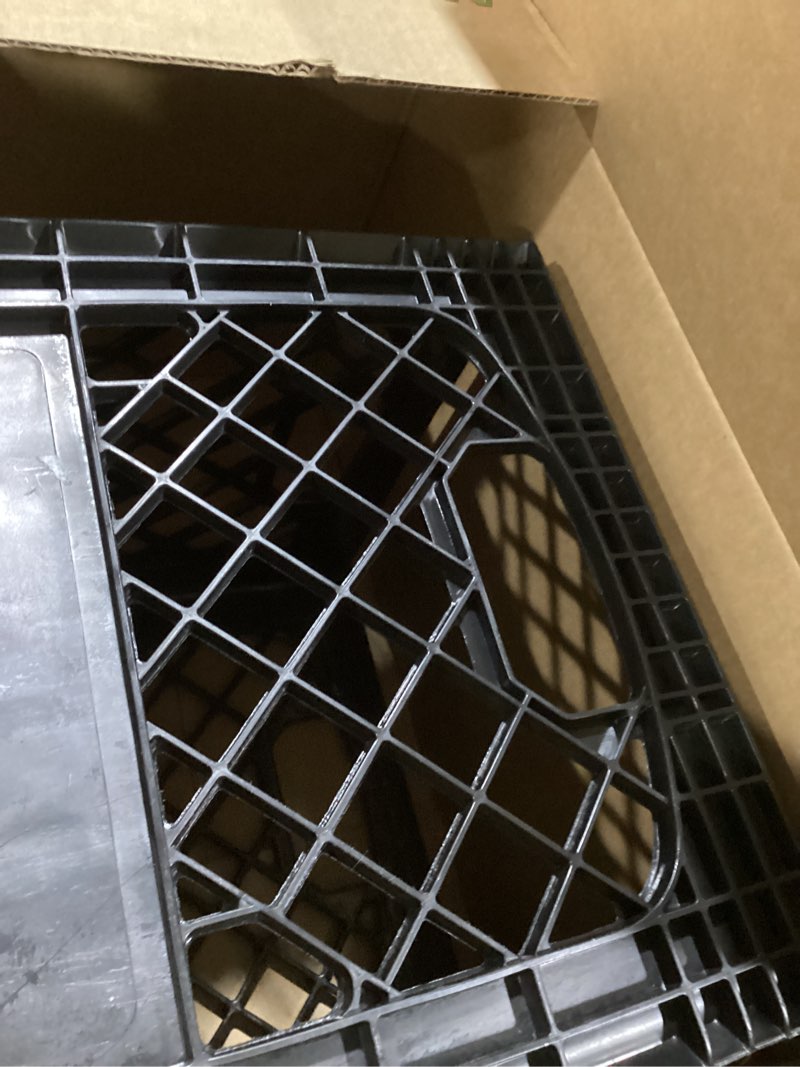 plastic milk crate storage tote with handles, 16-quart stackable cube organizer for garage, home, an